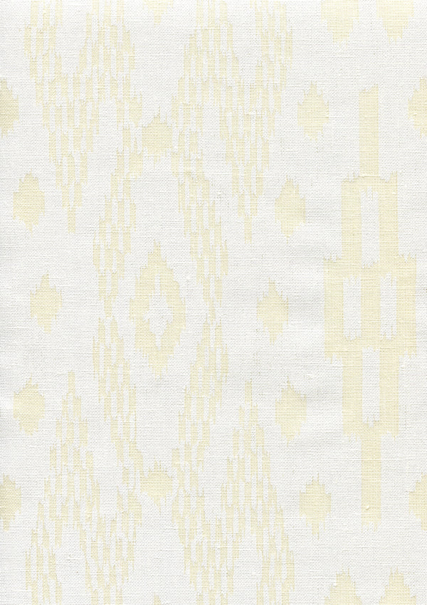 Andros Batik White on Tinted Linen Screen Printed Fabric | China Seas