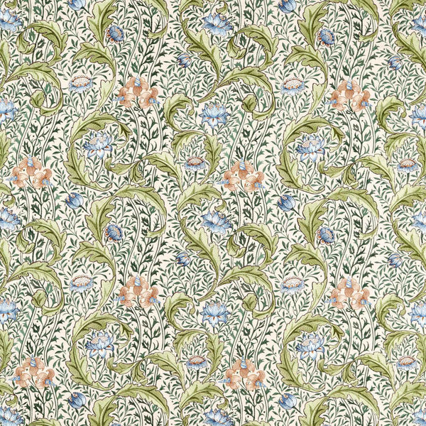 Wild Tulip & Vine Embroidery Nettle/Woad | Morris & Co.