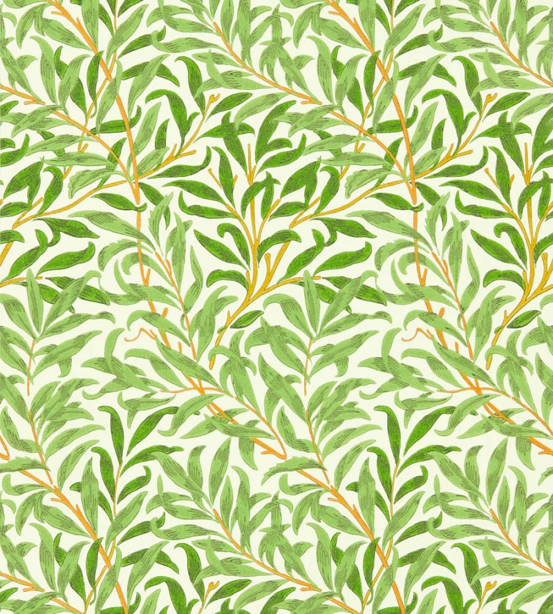 Willow Bough Wallpaper Leaf-Green  | William Morris