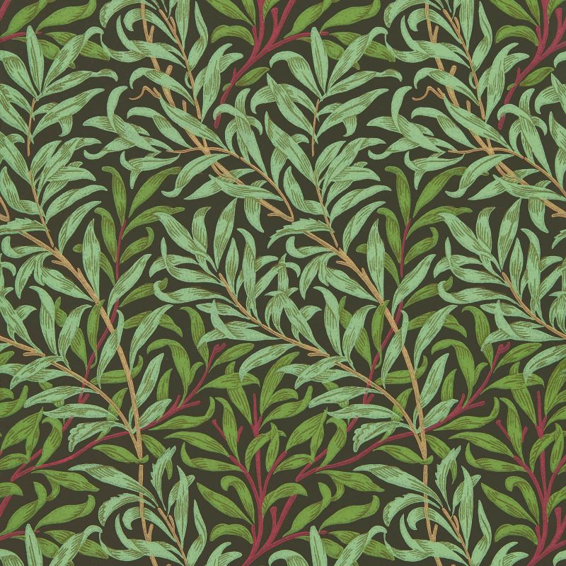 Willow Boughs Wallpaper Chocolate Bitter | William Morris