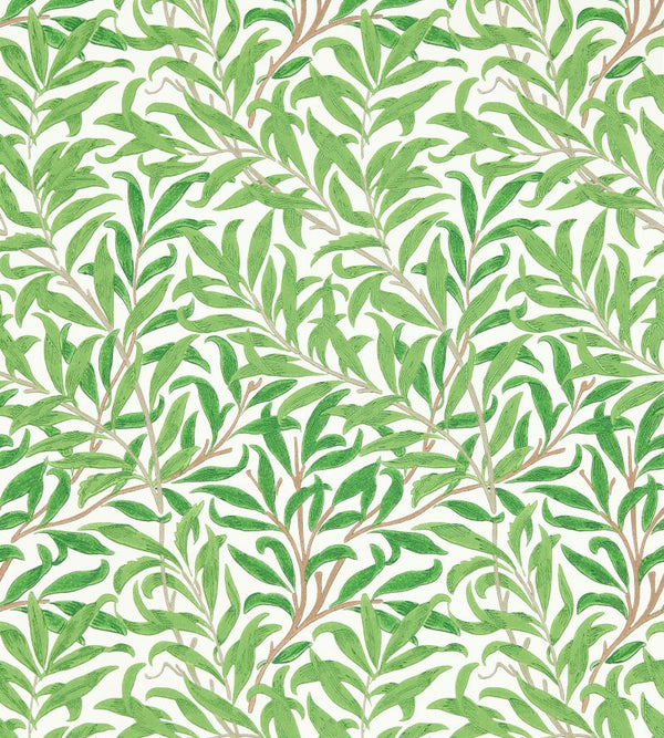 Willow Boughs Green Leaf Wallcovering | William Morris
