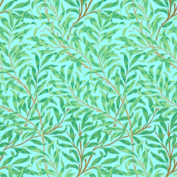 Willow Boughs Green Skyleaf Wallcovering | William Morris