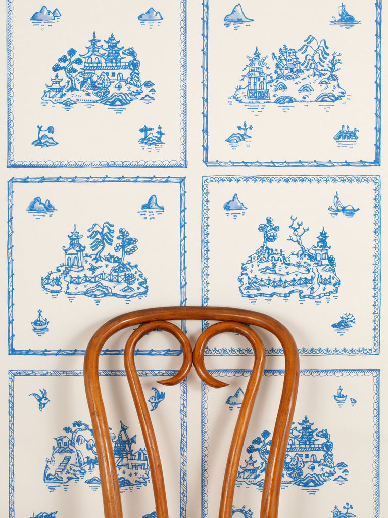 Willow Large, Cobalt Wallcovering | FallingStar Studio