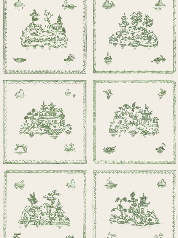 Willow Large, Moss Wallcovering | FallingStar Studio