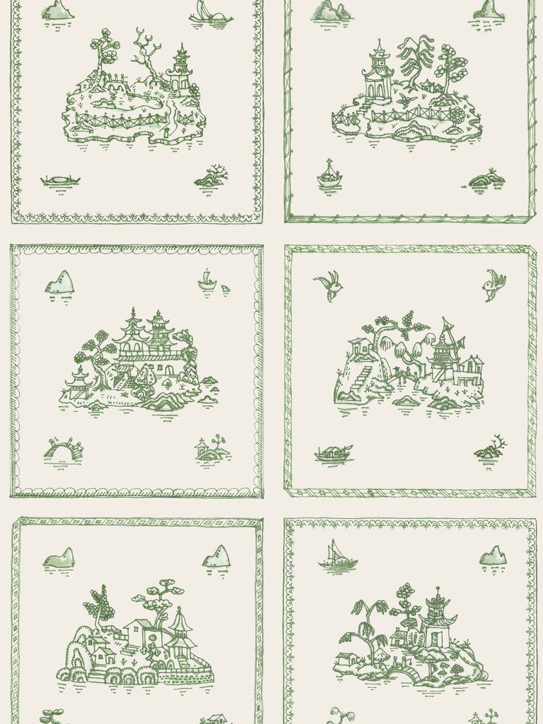 Willow Large, Moss Wallcovering | FallingStar Studio