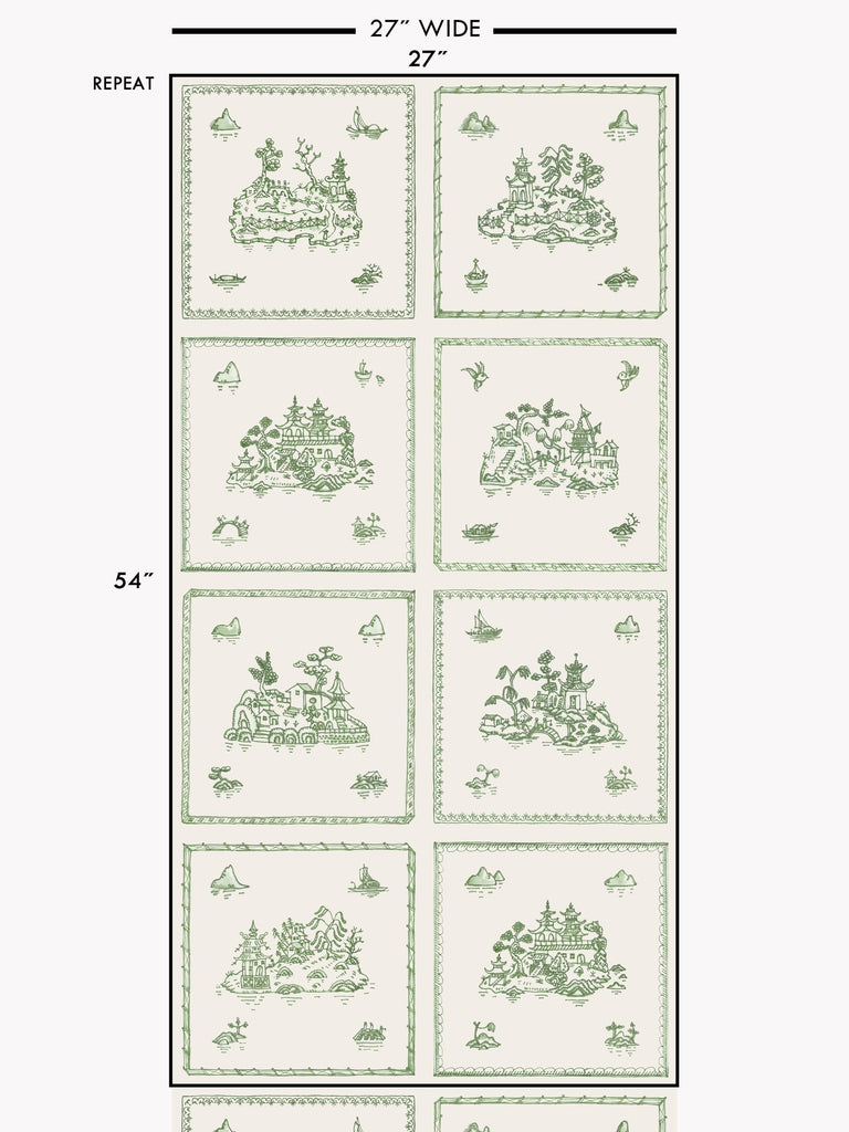 Willow Large, Moss Wallcovering | FallingStar Studio