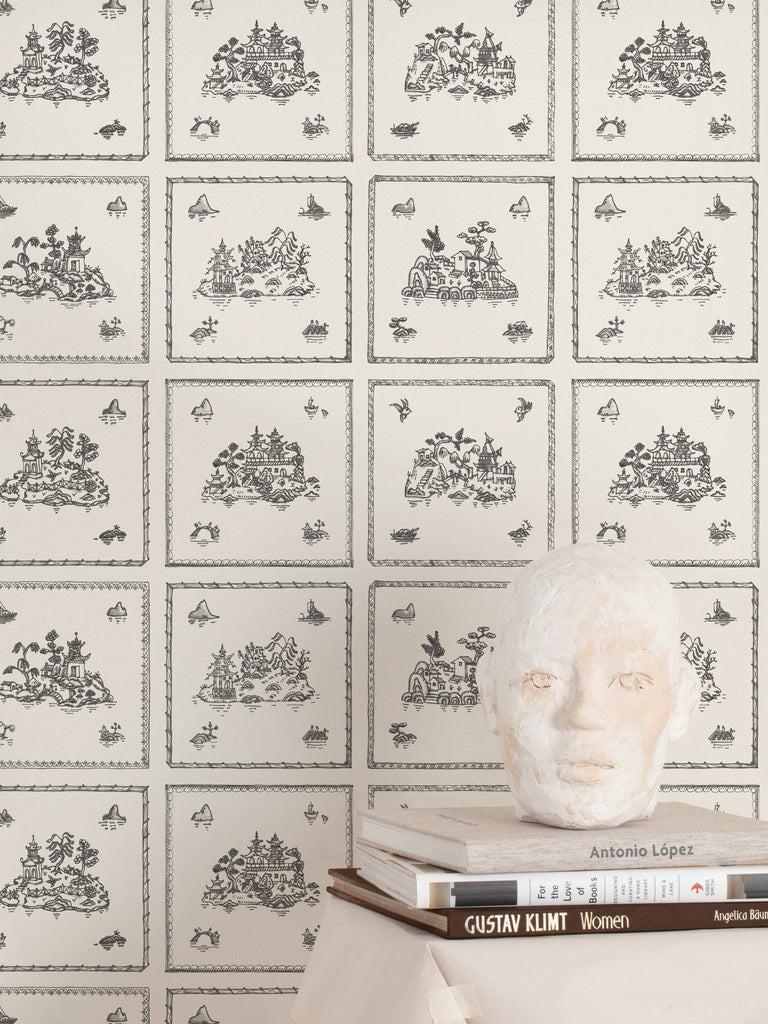 Willow Small, Charcoal Wallcovering | FallingStar Studio