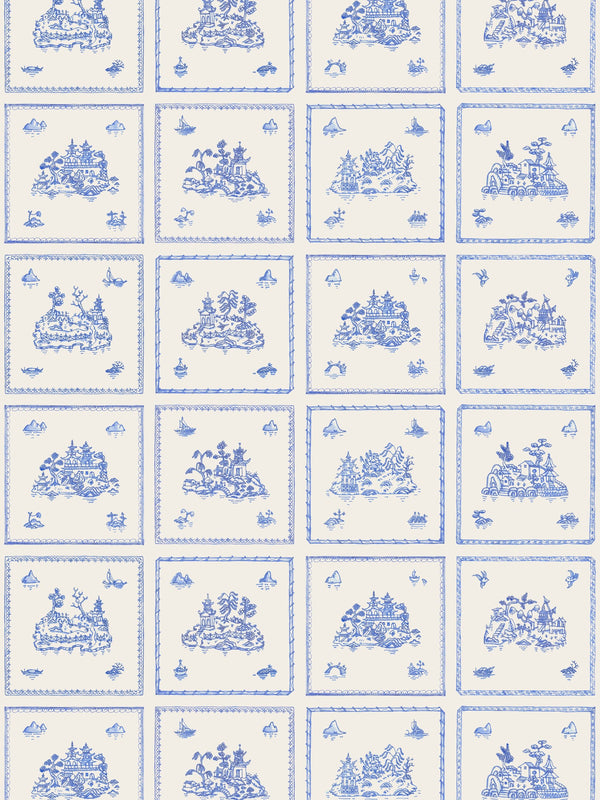 Willow Small, Cobalt Wallcovering | FallingStar Studio