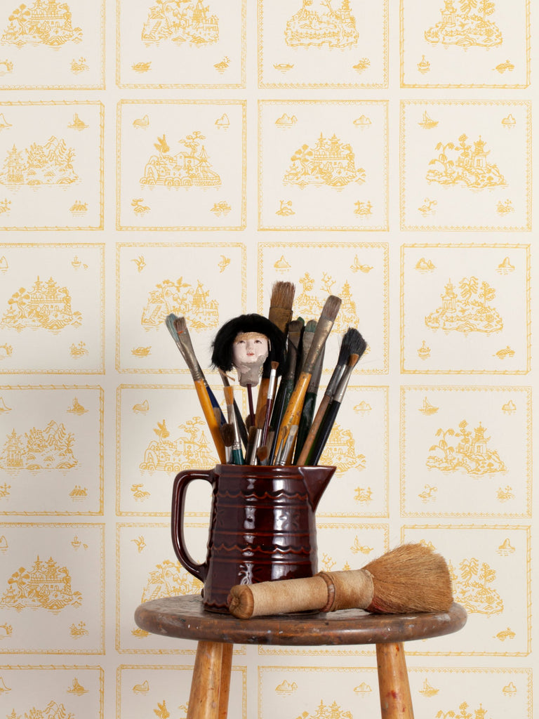 Willow Small, Ochre Wallcovering | FallingStar Studio