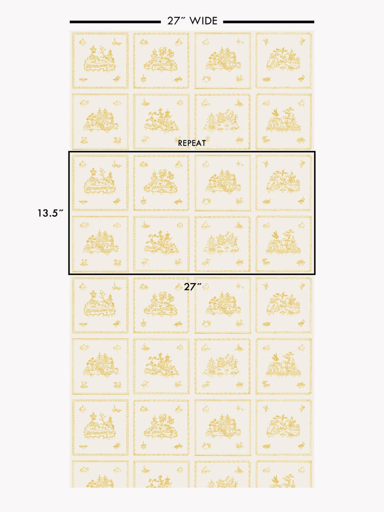 Willow Small, Ochre Wallcovering | FallingStar Studio