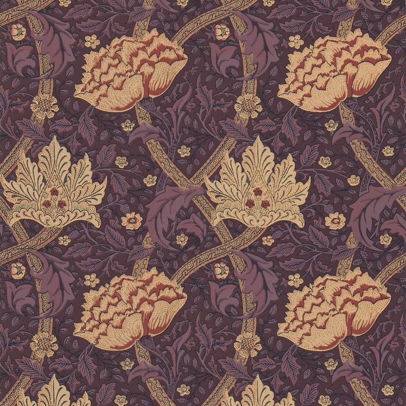 Windrush Wallpaper Wine Purple | William Morris