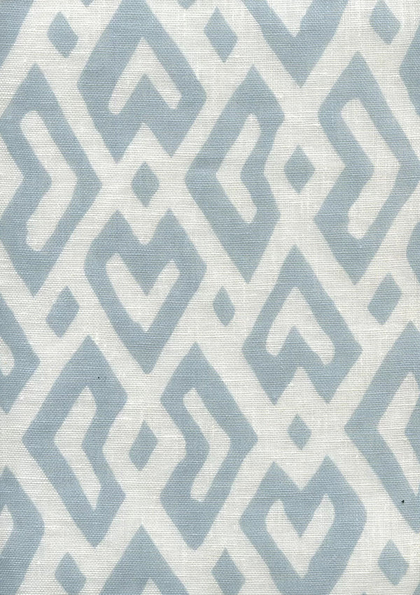 Windsor Blue on Oyster Linen Sheer Wallcoverings | Alan Campbell