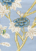 Happy Garden, Windsor Blue on White