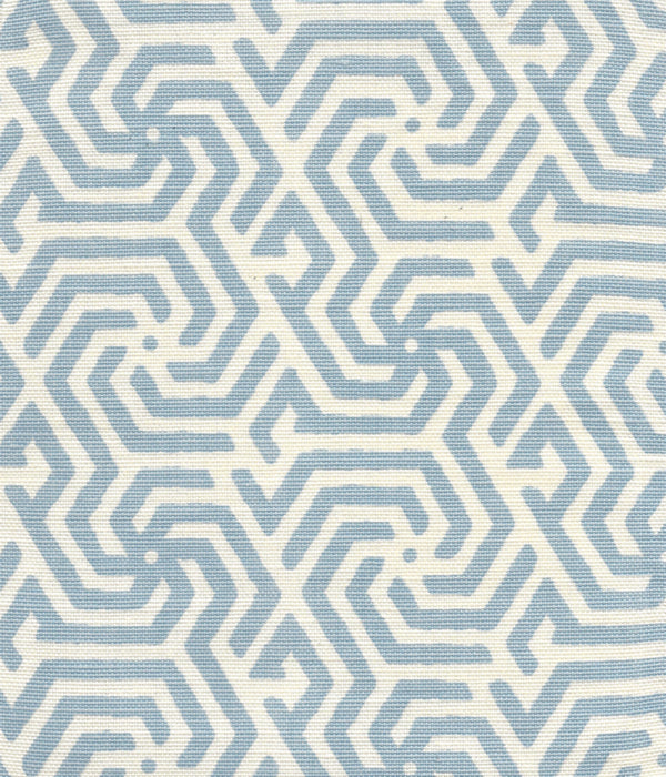 Maze Reverse One Color Windsor on tint Screen Printed Fabric | China Seas