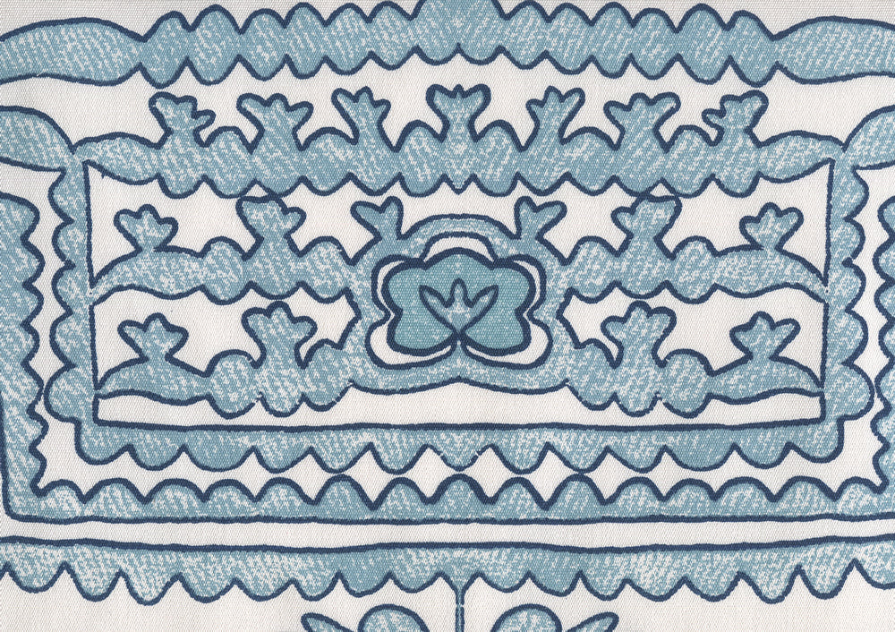 Windsor Turquoise Navy on Suncloth