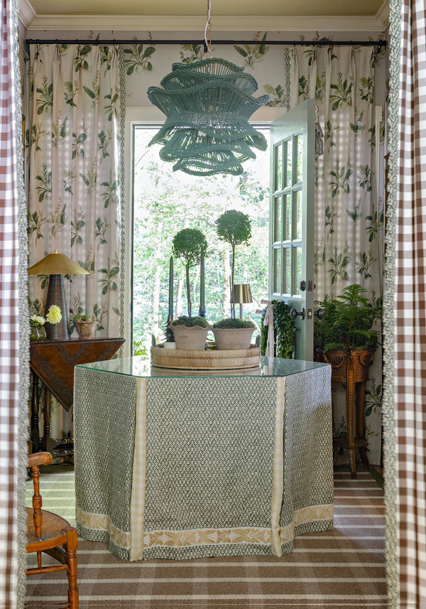 Woodland Green on Natural Wallcovering
