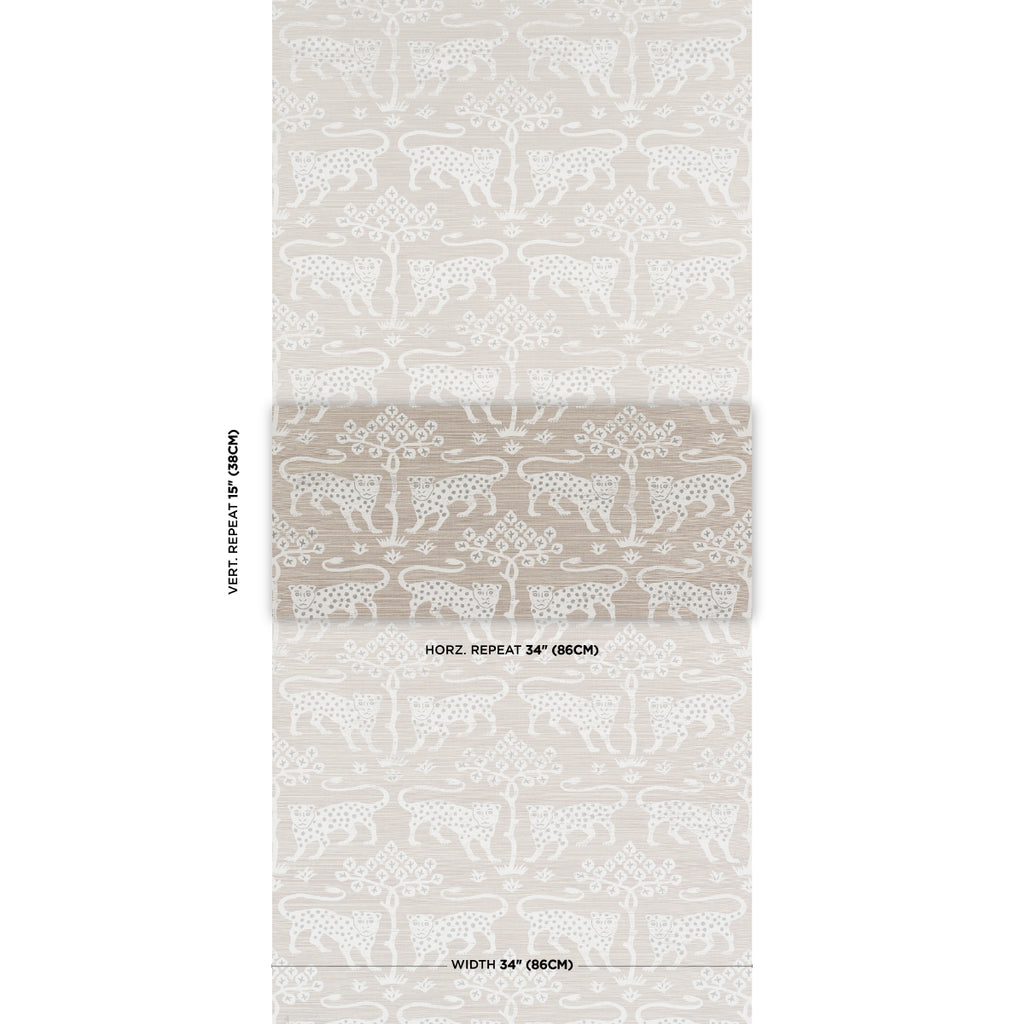 WOODLAND LEOPARD SISAL SILVER | Schumacher - Image 4
