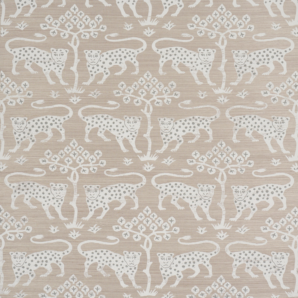 WOODLAND LEOPARD SISAL SILVER | Schumacher - Image 1