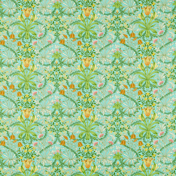 Woodland Weeds Orange/Turquoise | Morris & Co.