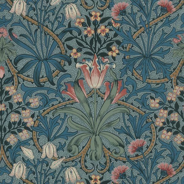 Woodland Weeds Rose/Woad | Morris & Co.