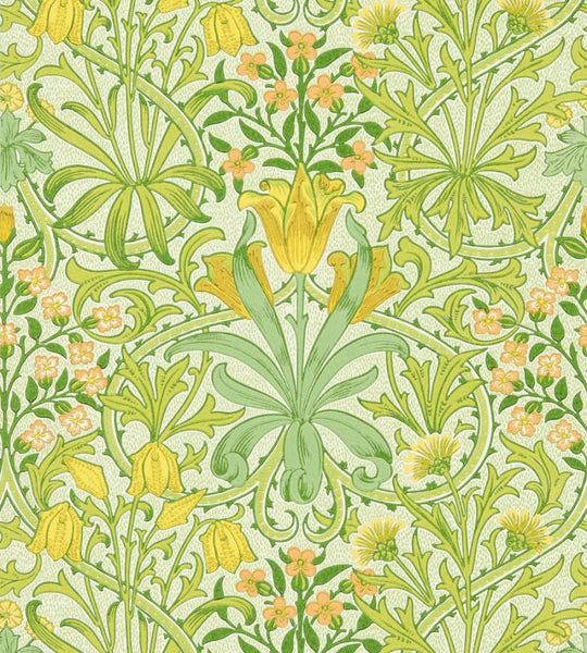 Woodland Weeds Wallpaper Sap-Green  | William Morris