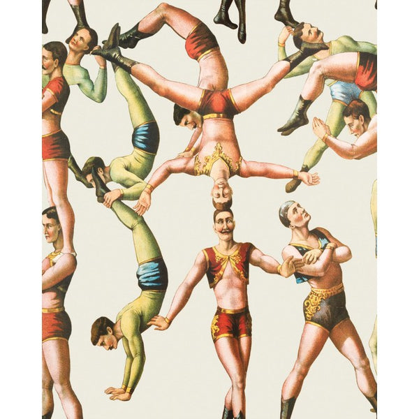 The Acrobats - Blue, Green, Beige, Red Wallcovering | Mind the Gap