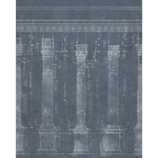 Colonnade - Blue Wallcovering | Mind the Gap
