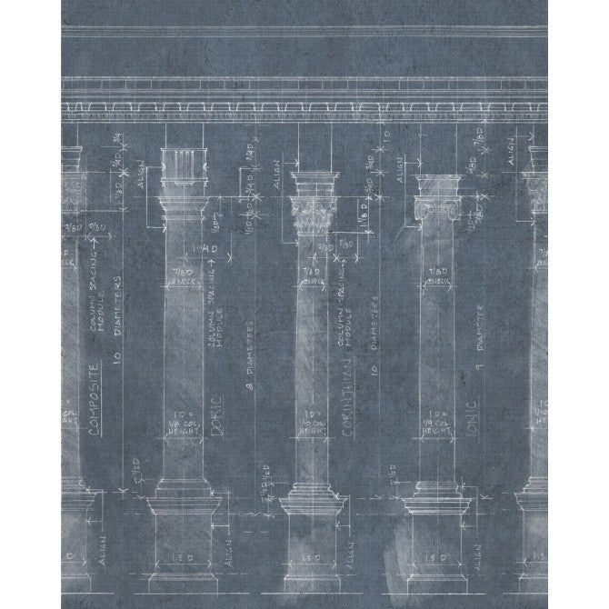 Colonnade Blue Wallpaper | Mind The Gap