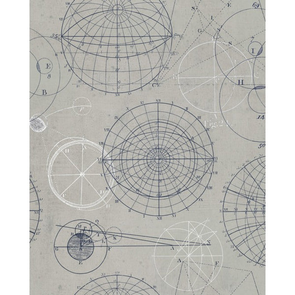 Astronomy - Blue, White, Grey Wallcovering | Mind the Gap