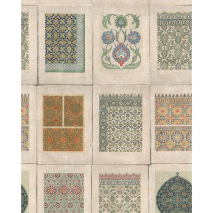 Arabesque - Taupe, Orange, Mint Green Wallcovering | Mind the Gap