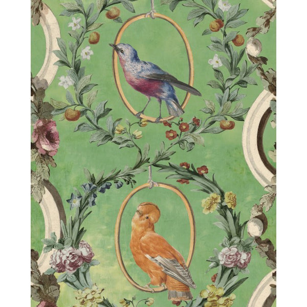 Countesse's Aviarium Mint - Taupe, Green, Brown Wallcovering | Mind the Gap