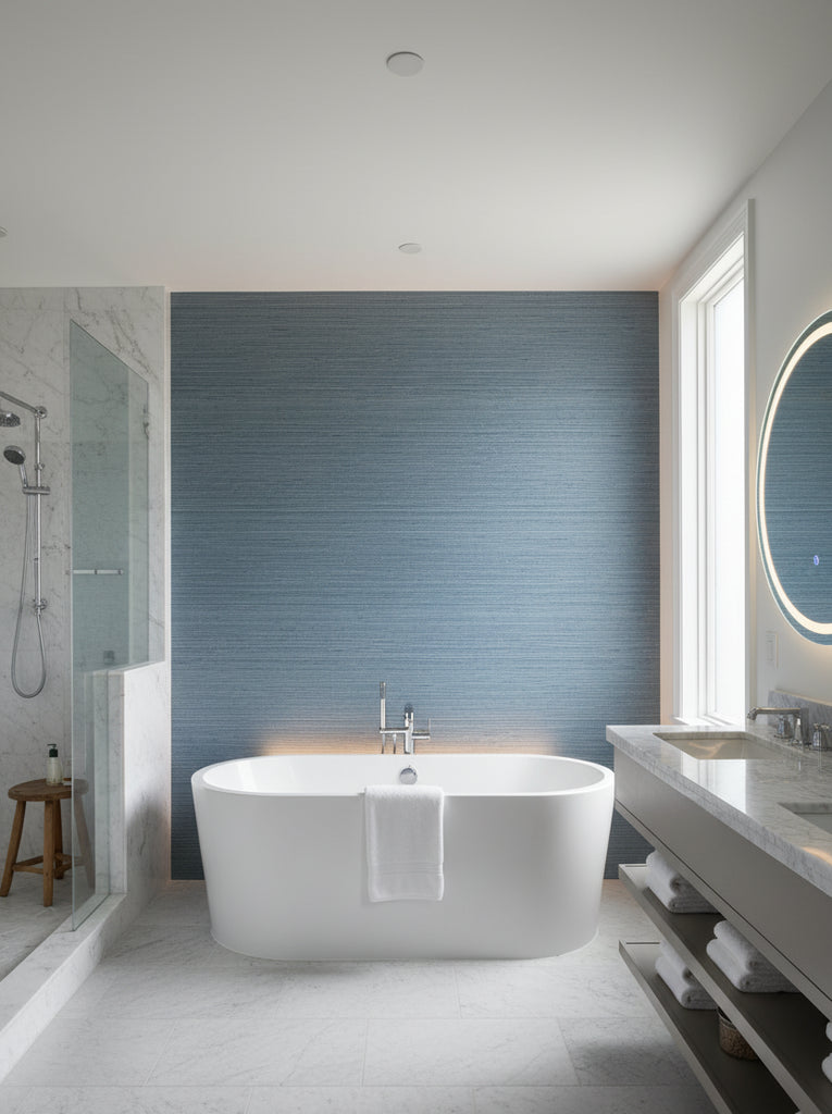 Abolina Silk Durable Vinyl | Phillipe Romano - bathroom room setting