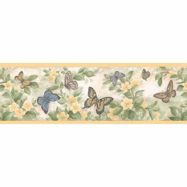 Yellow Butterfly Floral Border | Jeffrey Stevens - Image 1