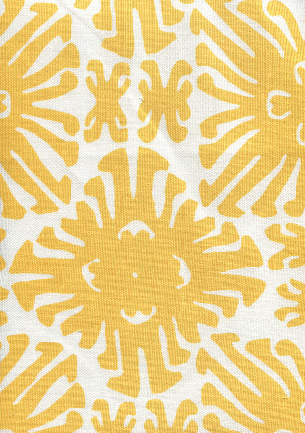 Sigourney Small Scale Yellow on White Screen Printed | China Seas