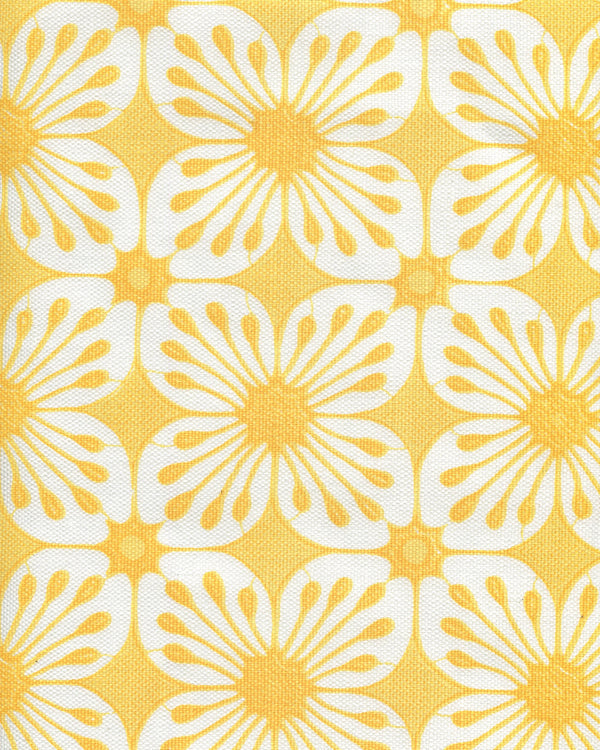 Barbados Batik Dark Yellow Screen Printed Fabric | China Seas