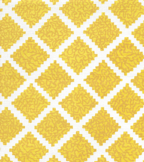 Shanghai, Yellow on White Wallcoverings | Quadrille