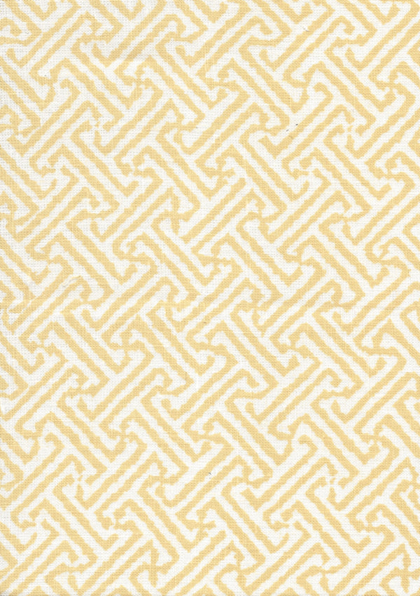 Java Java Yellow on White Screen Printed - White Wallcovering | China Seas