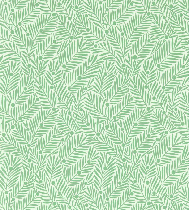 Yew & Aril Wallpaper Spearmint  | William Morris