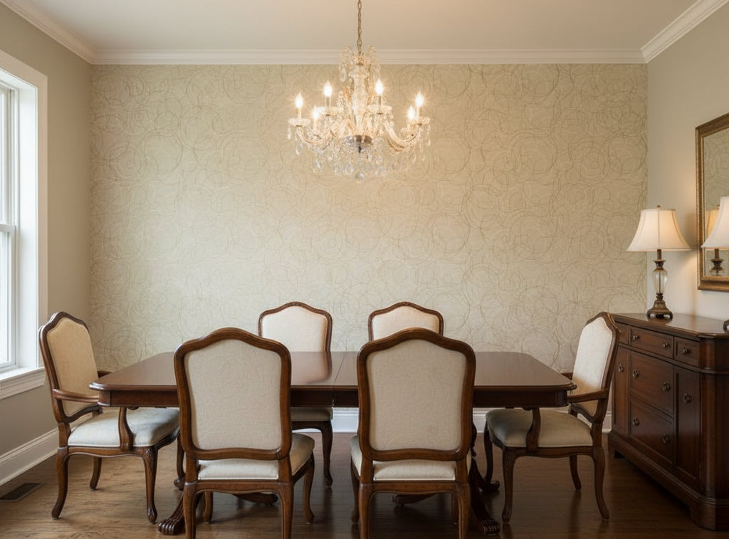 Zebilini Wallcovering - dining room room setting