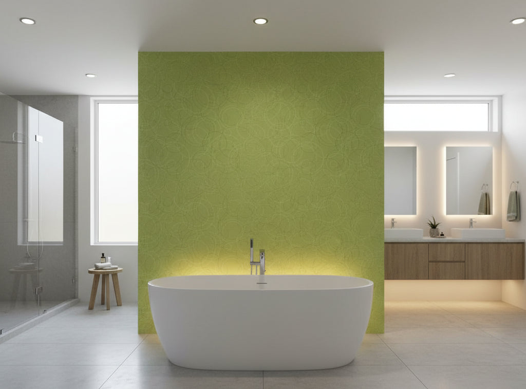 Zebilini Wallcovering - bathroom room setting