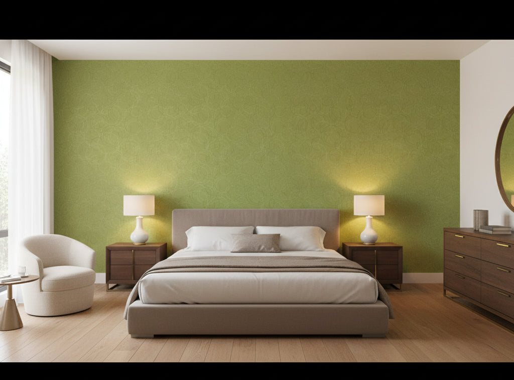 Zebilini Wallcovering - bedroom room setting