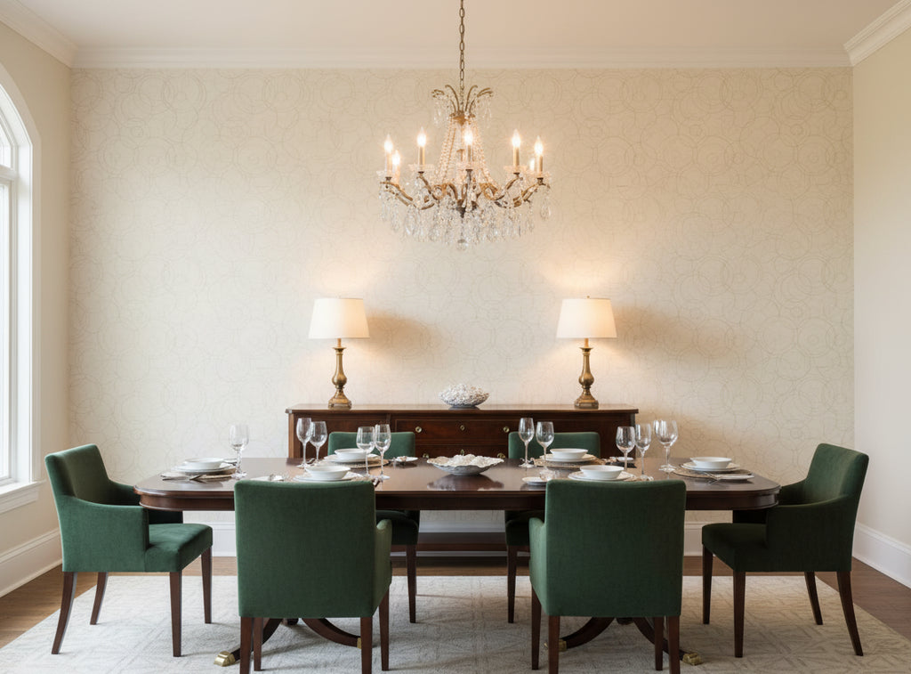 Zebilini Wallcovering - dining room room setting