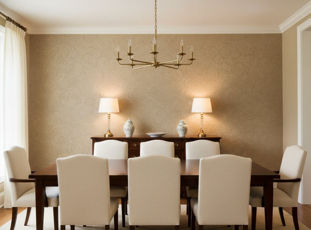 Zebilini Wallcovering - dining room room setting