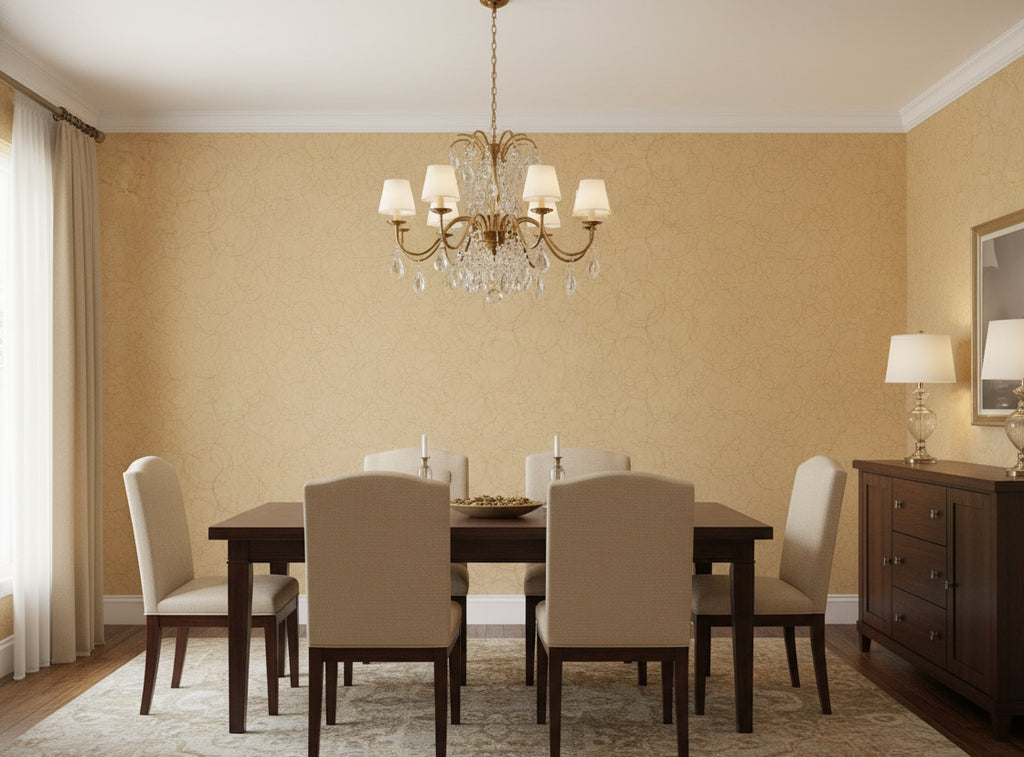 Zebilini Wallcovering - dining room room setting