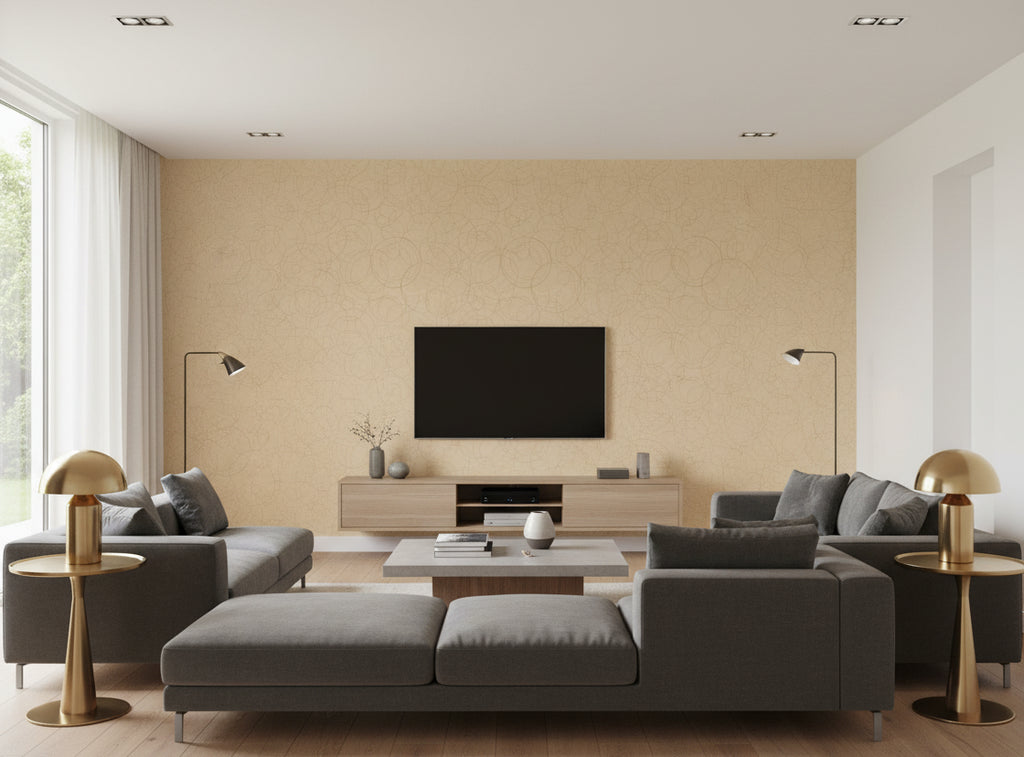 Zebilini Wallcovering - living room room setting