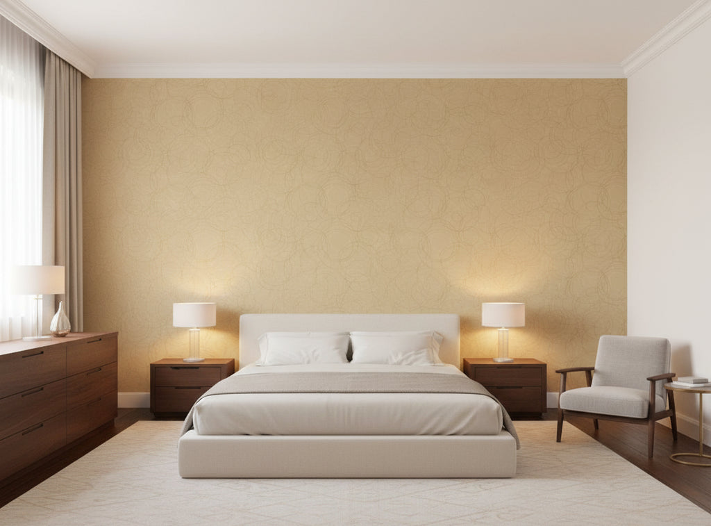 Zebilini Wallcovering - bedroom room setting