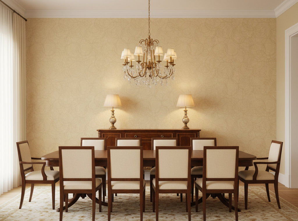 Zebilini Wallcovering - dining room room setting