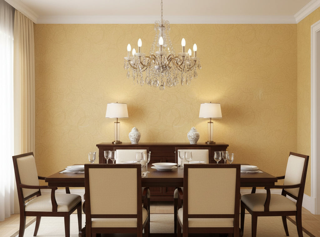 Zebilini Wallcovering - dining room room setting