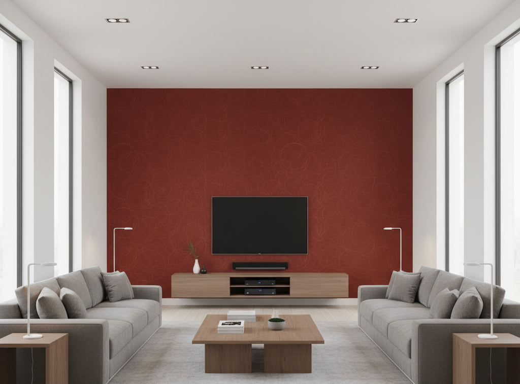 Zebilini Wallcovering - living room room setting