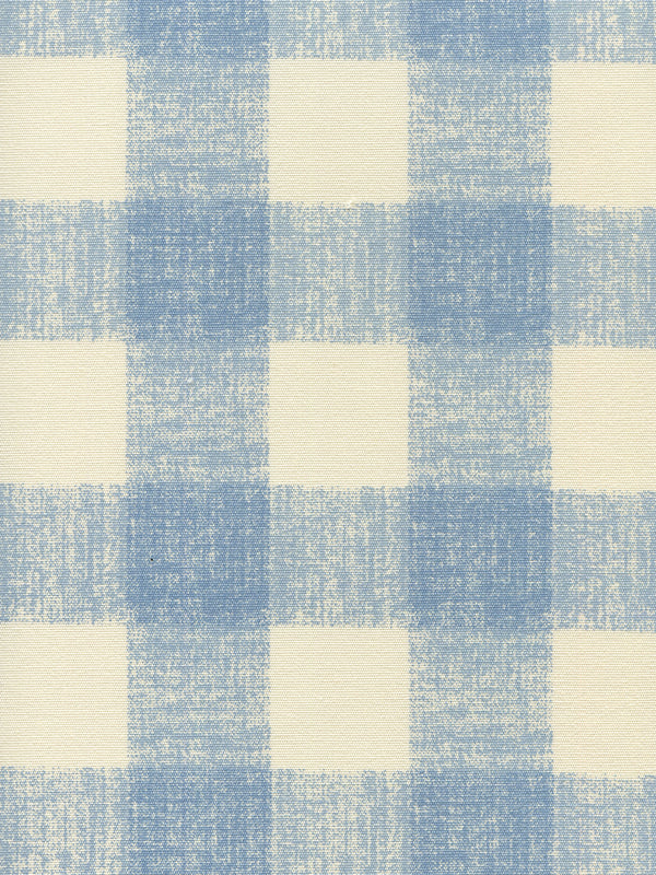 Hingham Plaid, Zibby Blue on Cream Suncloth Wallcoverings | Suncloth
